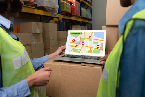 Warehouse Management Software Application In Computer For Real Time Monitoring